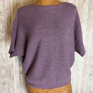 The Reset by R Label Purple Dolman Sleeve Wool Pullover Sweater